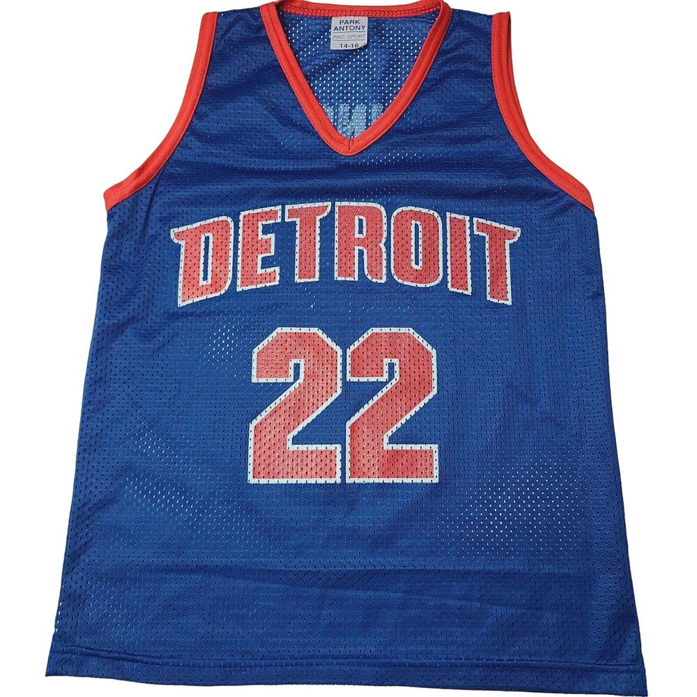 Detroit Pistons Tayshaun Prince NBA Basketball Jersey Y2K Blue Size 14-16